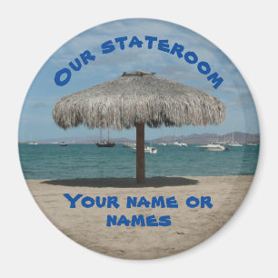 Beach Funny Cruise Ship Stateroom Door Marker Magnet