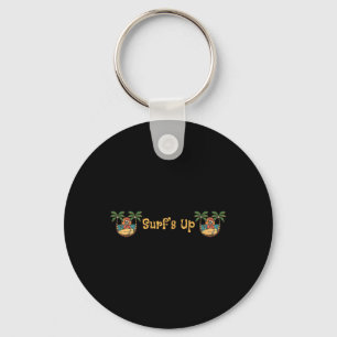 Beach Funny Sun Surfing Skeleton Jacksonville Beac Key Ring