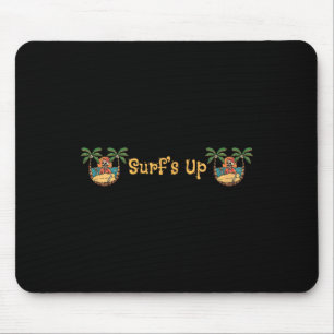 Beach Funny Sun Surfing Skeleton Jacksonville Beac Mouse Mat