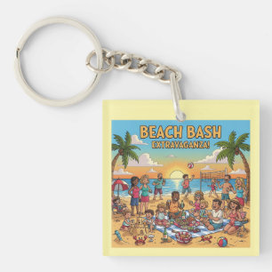 Beach Gathering Key Ring