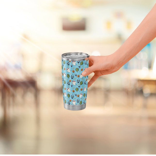Beach Ghosts Pattern Tumbler (Creator Uploaded)