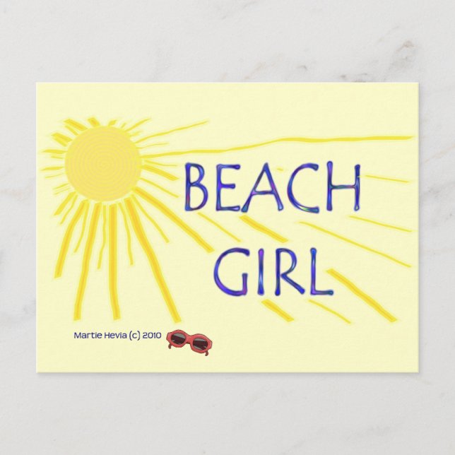 Beach Girl - Sun - Postcard (Front)