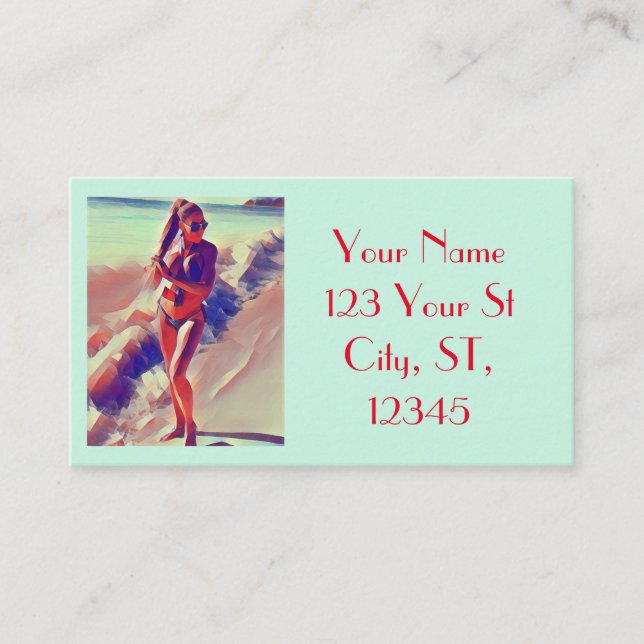 Beach Girl Thunder_Cove Business Card (Front)