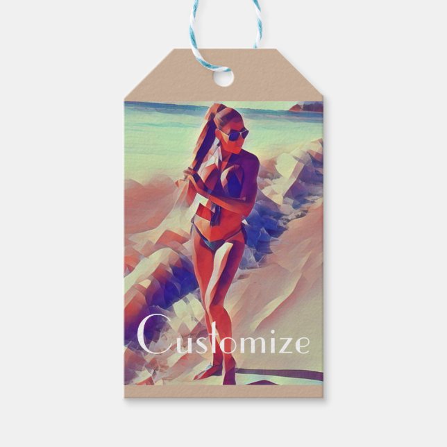 Beach Girl Thunder_Cove Gift Tags (Front)