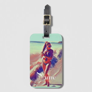 Beach Girl Thunder_Cove Luggage Tag