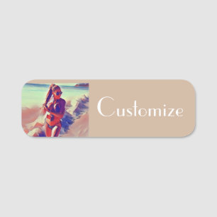 Beach Girl Thunder_Cove Name Tag
