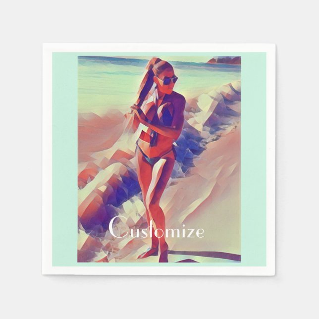 Beach Girl Thunder_Cove  Napkin (Front)