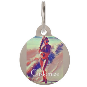 Beach Girl Thunder_Cove Pet Tag