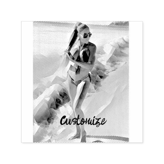 Beach Girl Thunder_Cove  Self-inking Stamp (Design)