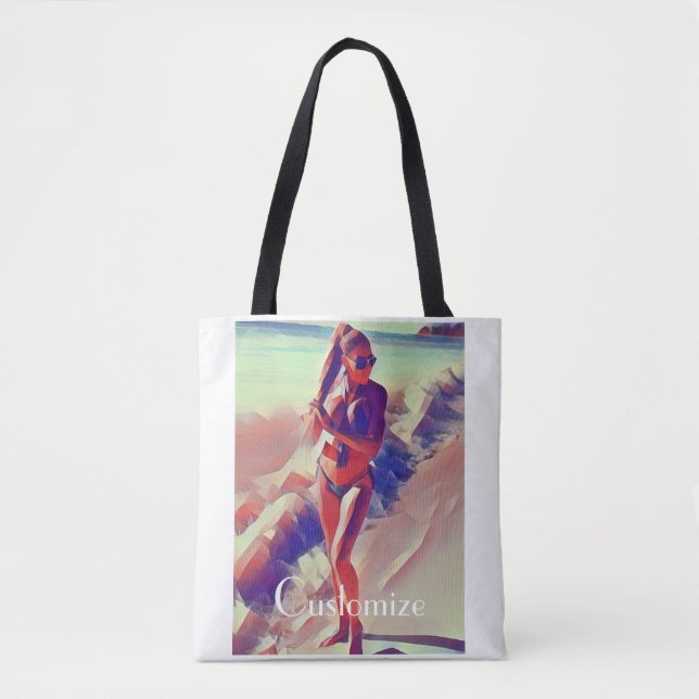 Beach Girl Thunder_Cove Tote Bag (Front)