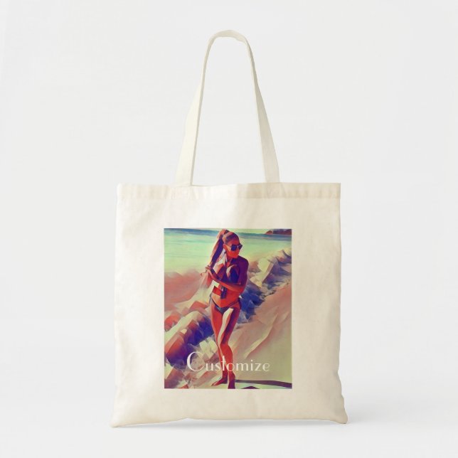 Beach Girl Thunder_Cove Tote Bag (Front)