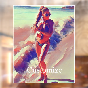 Beach Girl Thunder_Cove Window Cling