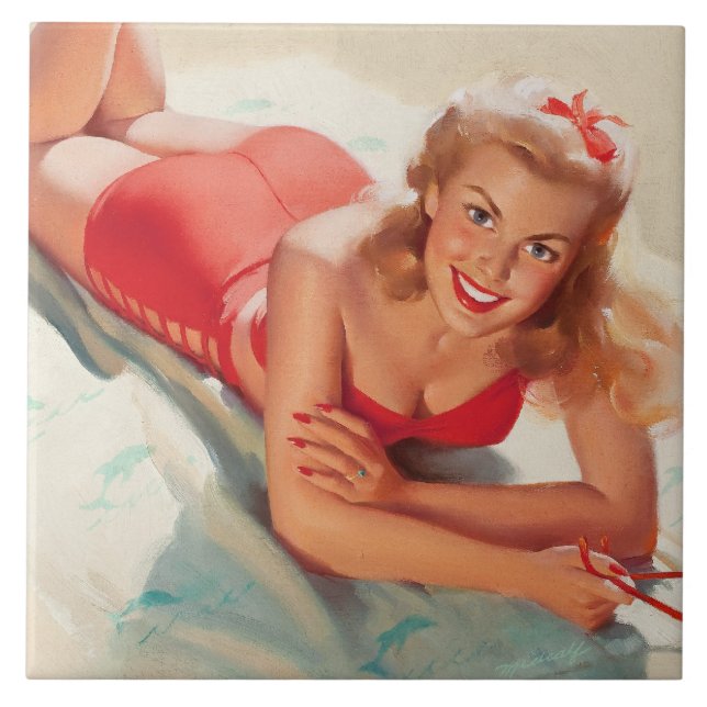 Beach Girl Tile (Front)