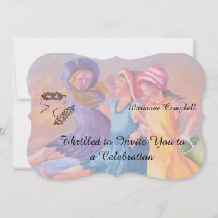 BEACH GIRLFRIENDS CUSTOMIZABLE INVITATION