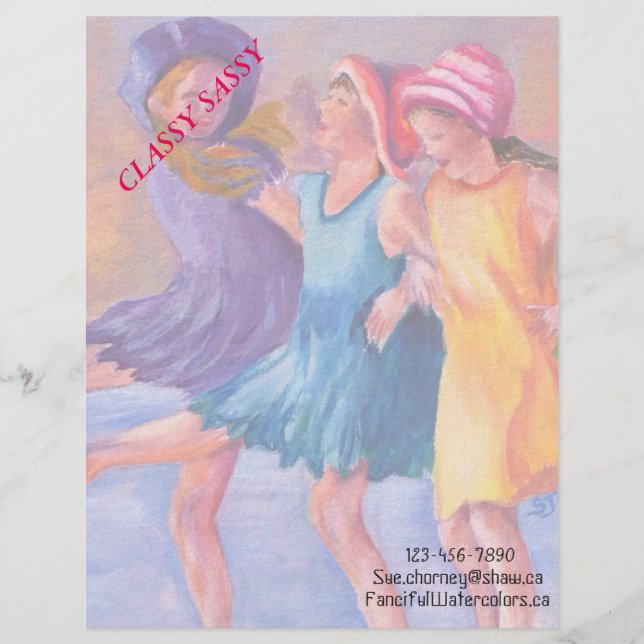 BEACH GIRLFRIENDS CUSTOMIZABLE LETTERHEAD TEMPLATE (Front)