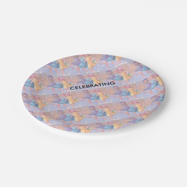 BEACH GIRLFRIENDS PAPER PLATE (Angled)