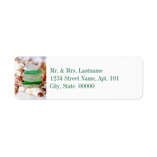 Beach Glass Address Labels (Front)