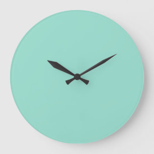 Beach Glass Aqua Solid Colour PANTONE 13-5412 Large Clock