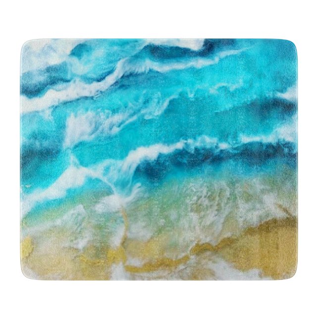 Beach Glass Cutting Board (Front)