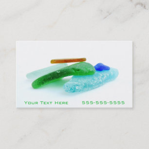 Beach Glass, Lake Michigan Tumbled Colourful Shard Business Card
