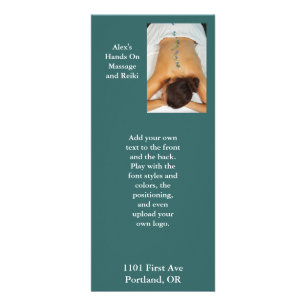 Beach Glass Massage Stones on back Rack Card