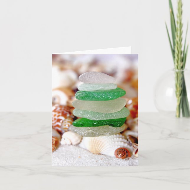Beach Glass & Seashells Card (Front)