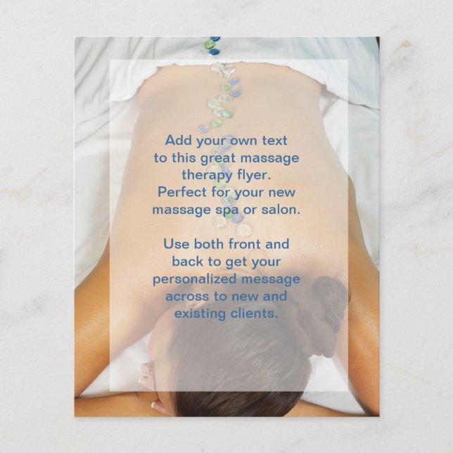 Beach Glass Stones Massage Photo Flyer (Front)