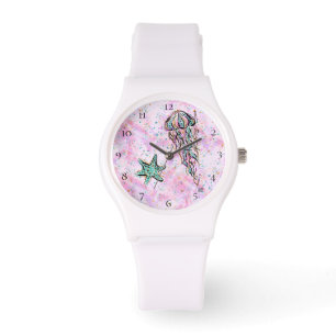 *~* Beach Glitter Art Star Fish Jelly Fish Sea Watch