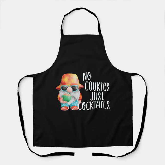Beach Gnome No Cookies Tropical Apron (Front)