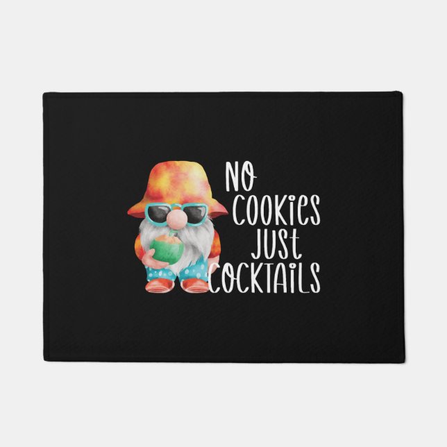 Beach Gnome No Cookies Tropical Doormat (Front)