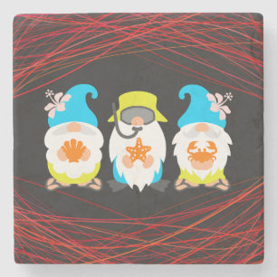 Beach Gnomes-52521 Stone Coaster