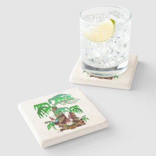 Beach Gnomes Stone Coaster