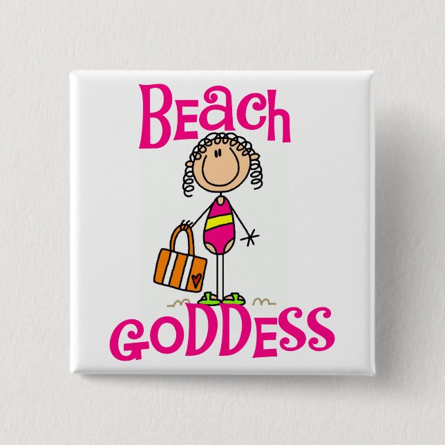 Beach Goddess Tshirts and Gifts 15 Cm Square Badge (Front)