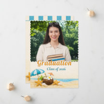 Beach Graduation 2026 Photo Announcement