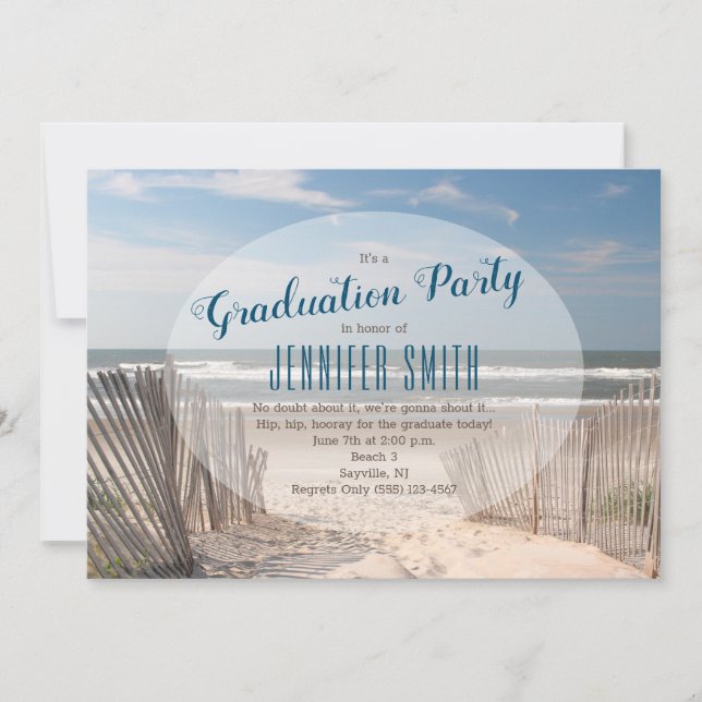 Beach Graduation Invitation (Front)