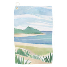 Beach Grass Bay | Watercolor Ocean Coastal Sea
