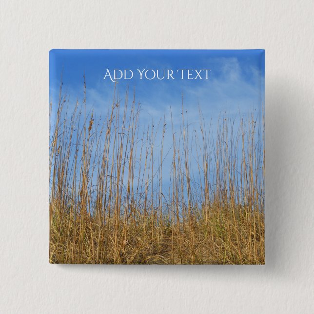 Beach Grass by Shirley Taylor 15 Cm Square Badge (Front)