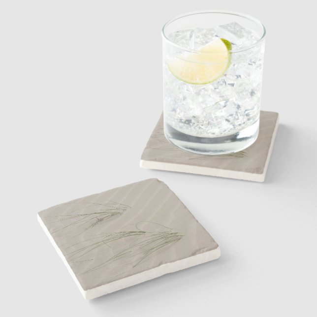 Beach Grass Stone Coaster (Side)