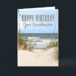 Beach Great-Granddaughter Birthday Card<br><div class="desc">Great-Granddaughter Beach</div>