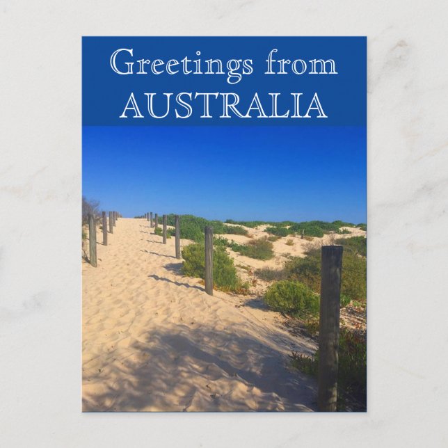 beach greetings australia postcard (Front)