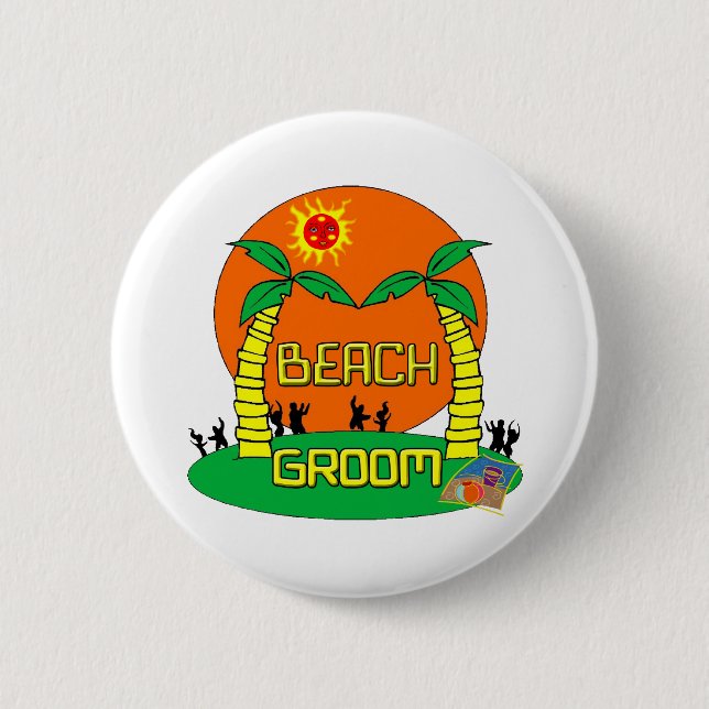 Beach Groom Button (Front)