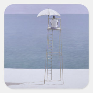 Beach guard 2004 square sticker