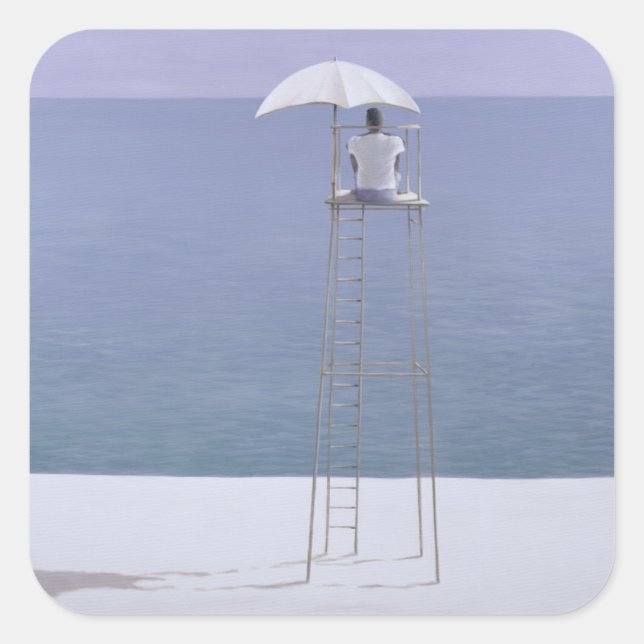 Beach guard 2004 square sticker (Front)