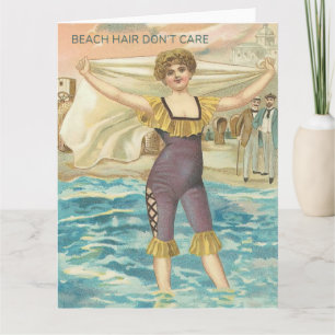 Beach Hair Don’t Care Greeting Card
