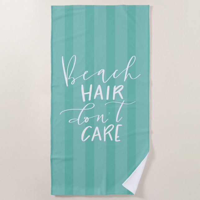 Beach Hair Don't Care Beach Towel (Front)