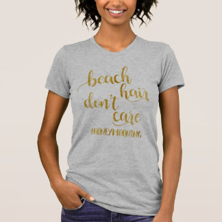 Beach Hair Don't Care Honeymoon Bride Dress T-Shirt