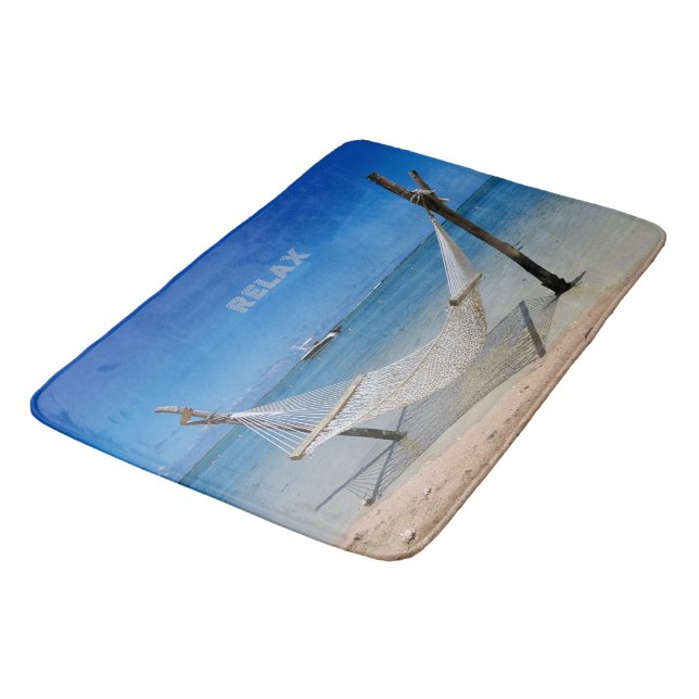 Beach Hammock  Bath Mat (Angled)