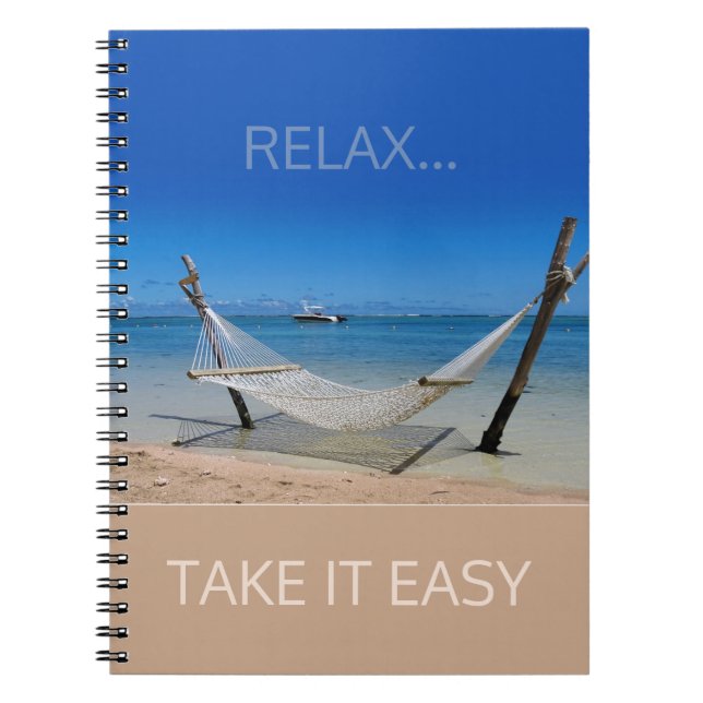 Beach Hammock (customisable) Notebook (Front)