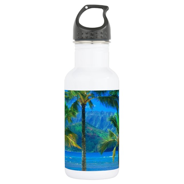 Beach Hammock Kauai Hawaii 532 Ml Water Bottle (Front)