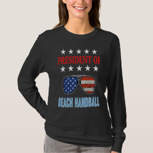 Beach Handball Accessories USA Flag Beach Saying T-Shirt